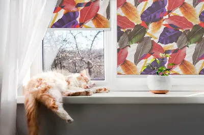 Rollo lichtundurchlässig Bunte Blätter