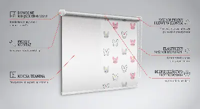 Fenster rollo Bunte Kaninchen mit Kronen