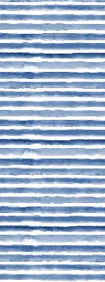 Rollo lichtundurchlässig aufgemalte blaue Streifen