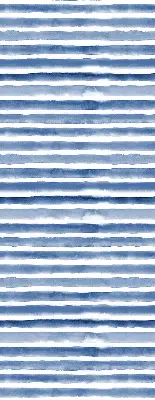 Rollo lichtundurchlässig aufgemalte blaue Streifen