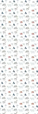 Verdunkelungsrollo Berge Regen Tiere