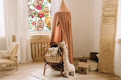 Fenster rollo Hunde zwischen den Blumen
