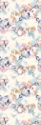 Fenster rollo Bunte bemalte Blumen