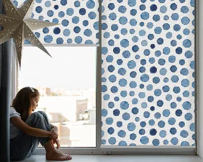 Fenster rollo Blaue Punkte