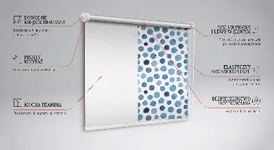 Fenster rollo Blaue Punkte