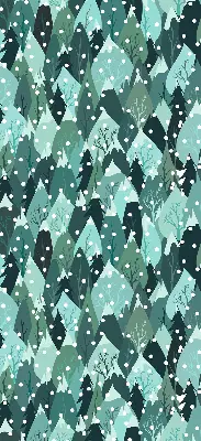 Rollo lichtundurchlässig Wald und fallender Schnee