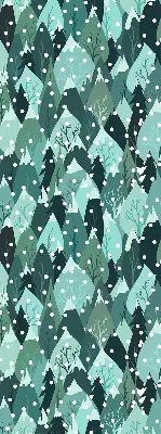 Rollo lichtundurchlässig Wald und fallender Schnee