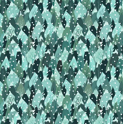 Rollo lichtundurchlässig Wald und fallender Schnee