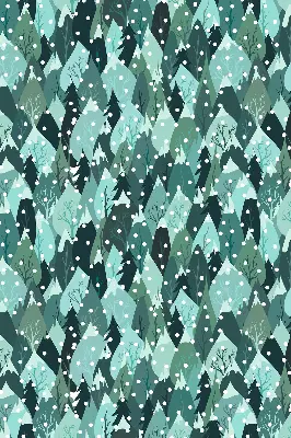 Rollo lichtundurchlässig Wald und fallender Schnee