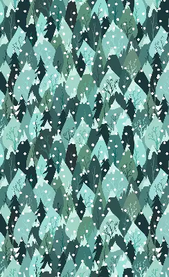 Rollo lichtundurchlässig Wald und fallender Schnee