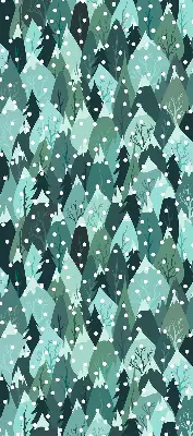 Rollo lichtundurchlässig Wald und fallender Schnee