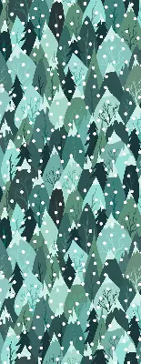 Rollo lichtundurchlässig Wald und fallender Schnee