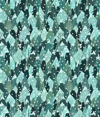 Rollo lichtundurchlässig Wald und fallender Schnee