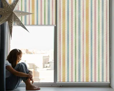 Fenster rollo Bunte vertikale Streifen