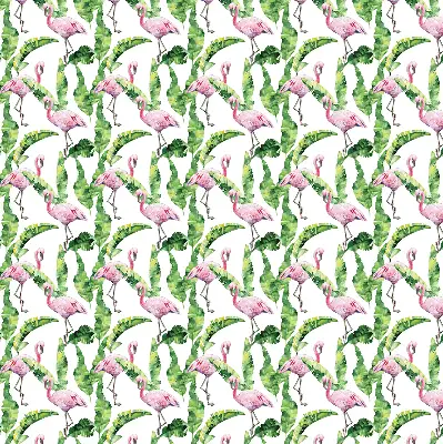 Rollo lichtundurchlässig Flamingos bei den Blättern