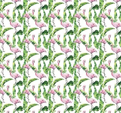Rollo lichtundurchlässig Flamingos bei den Blättern