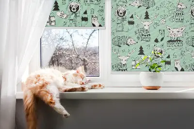Rollo lichtundurchlässig Wintertiere