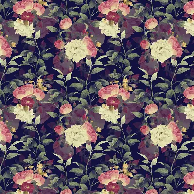 Verdunkelungsrollo Blumen