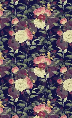 Verdunkelungsrollo Blumen