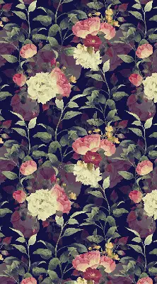 Verdunkelungsrollo Blumen