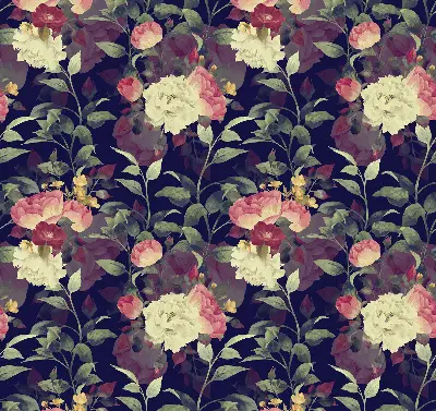 Verdunkelungsrollo Blumen