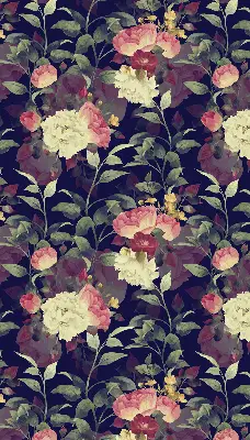 Verdunkelungsrollo Blumen