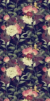 Verdunkelungsrollo Blumen
