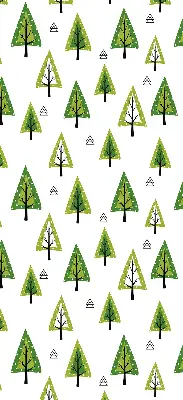 Rollo lichtundurchlässig Gezeichneter Wald