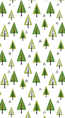 Rollo lichtundurchlässig Gezeichneter Wald