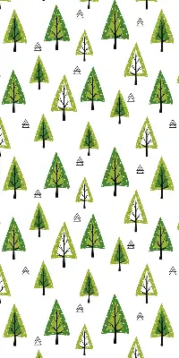 Rollo lichtundurchlässig Gezeichneter Wald
