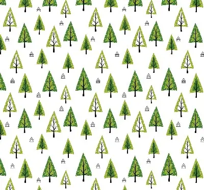 Rollo lichtundurchlässig Gezeichneter Wald
