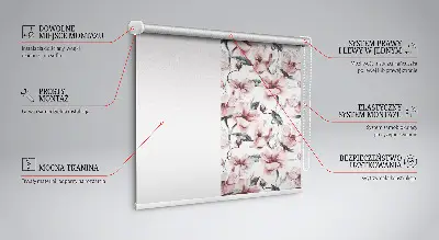 Verdunkelungsrollo Rosa Blüten