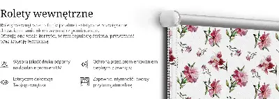 Rollo lichtundurchlässig Rosa Blume