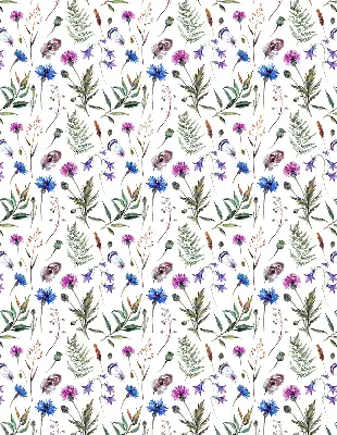 Verdunkelungsrollo Bunte Blumen
