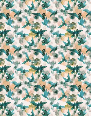 Fenster rollo Vögel und bunte Flecken