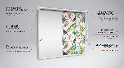 Verdunkelungsrollo Tukane auf Blumen