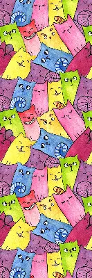 Fenster rollo Bunte Katzen