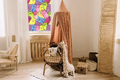 Fenster rollo Bunte Katzen
