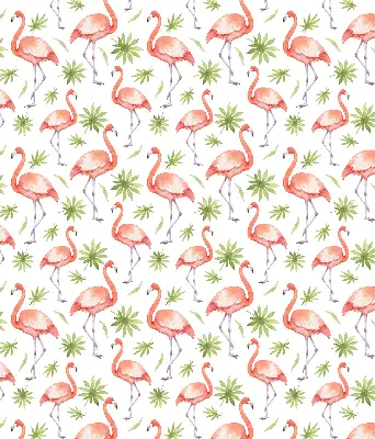Rollo lichtundurchlässig Flamingo und Blätter
