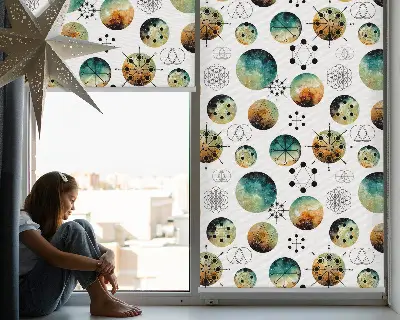 Fenster rollo Farbige Kreise