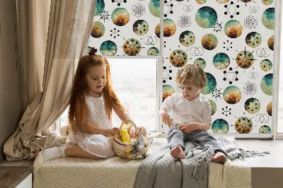 Fenster rollo Farbige Kreise