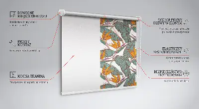 Rollo lichtundurchlässig Blüten und Blätter