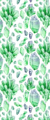 Rollo lichtundurchlässig Grüne Kristalle