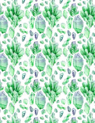 Rollo lichtundurchlässig Grüne Kristalle