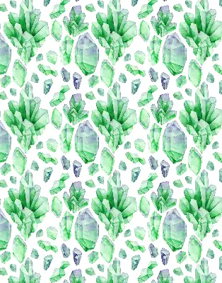 Rollo lichtundurchlässig Grüne Kristalle
