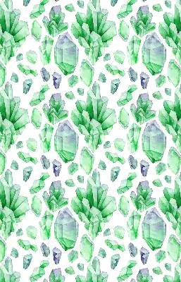 Rollo lichtundurchlässig Grüne Kristalle