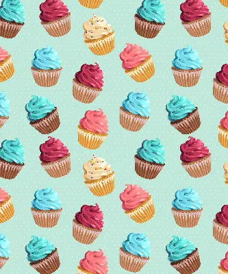 Fenster rollo Cupcakes
