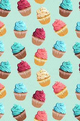 Fenster rollo Cupcakes