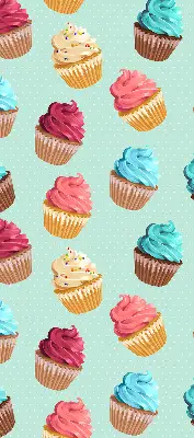 Fenster rollo Cupcakes