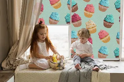Fenster rollo Cupcakes
